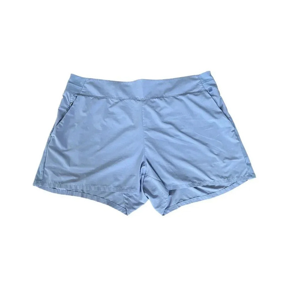 Athleta‎ Brooklyn Short Elastic Waist Zip Pocket Nylon Purple Size 24 - Picture 1 of 3